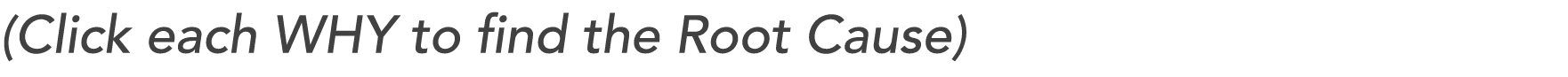 (Click each WHY to find the Root Cause)
