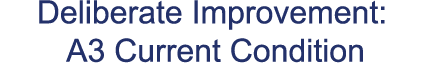 Deliberate Improvement: A3 Current Condition