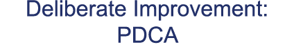 Deliberate Improvement: PDCA