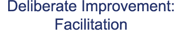 Deliberate Improvement: Facilitation