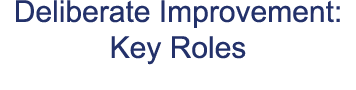 Deliberate Improvement: Key Roles