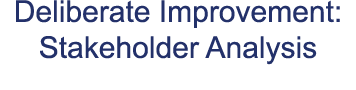 Deliberate Improvement: Stakeholder Analysis