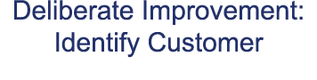 Deliberate Improvement: Identify Customer