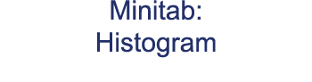 Minitab: Histogram