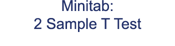 Minitab: 2 Sample T Test