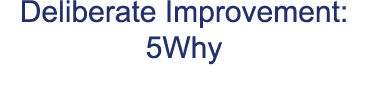 Deliberate Improvement: 5Why