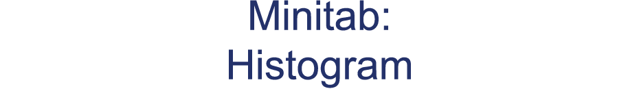 Minitab: Histogram