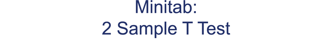 Minitab: 2 Sample T Test