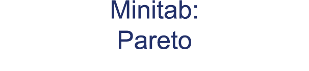 Minitab: Pareto